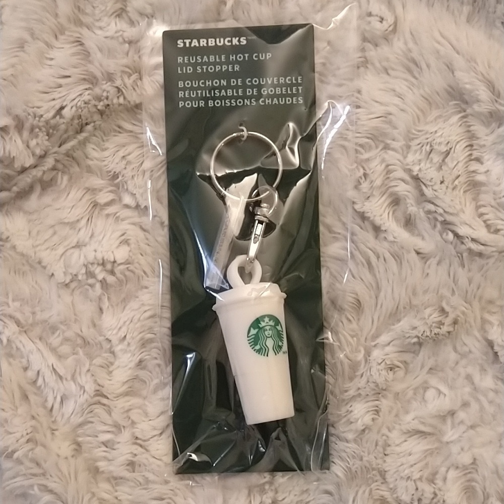 Starbucks 2025 Reusable Hot Cup Lid Stopper Keychain ✨ NWT ✨